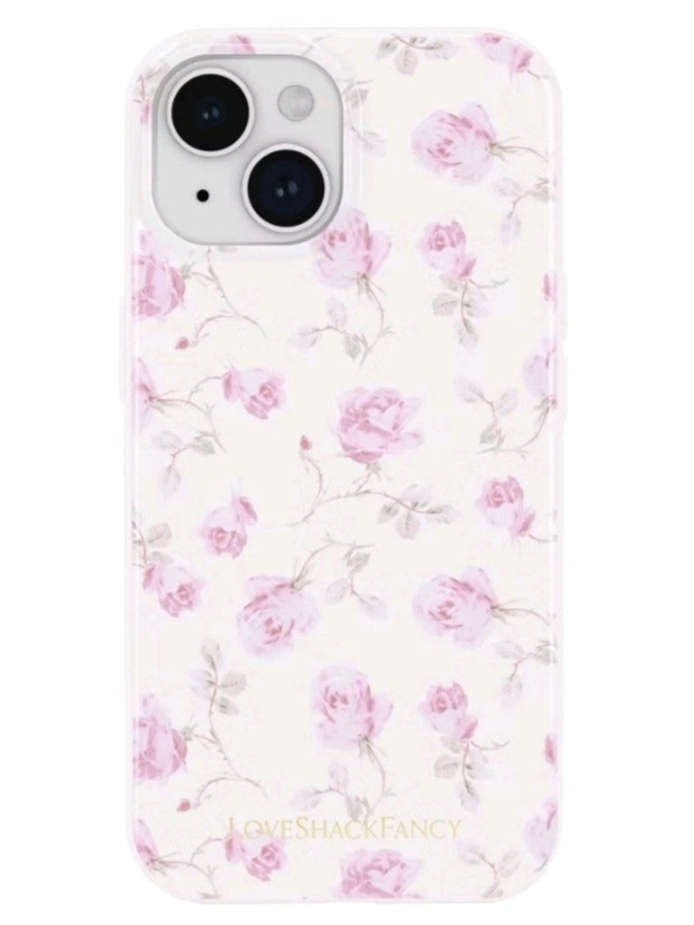 LoveShackFancy Delicate Pink Rose Floral Phone Case Iphone 17e, 16e, 15, 14, 13